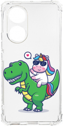 Husa BestCase Compatibila Cu OPPO A78 4G Dino Rider Unicorn 1.5MM Anti Shock AS 993 