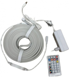 Kit banda led neon cu telecomanda Horoz RGB Strip Lungime 5 m 50 W IP65 220 V 