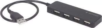 HUB Extern USB conectare prin USB cablu 0 30 m USB 2.0 x 4 negru UHB-U2P4-06 
