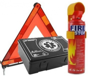 KIT auto obligatoriu Premium - Trusa Medicala 2xTriunghiuri Stingator Tip Spray 