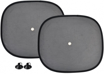 Set 2 bucati parasolare laterale cu ventuze negru 