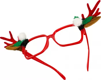 Ochelari de Craciun Coarne de Ren AC-621-178-Rosu