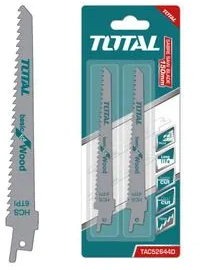 Set lame fierastrau sabie Total - lemn - 150mm - TOTAL - SET LAME FIERASTRAU SABIE - LEMN - 150MM 