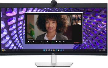 Monitor LED DELL P3424WEB Curbat 34'' UWQHD IPS 5ms Webcam, Boxe, Microfon, USB-C(90W), RJ-45, DiplayPort, HDMI 