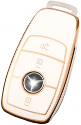 Husa cheie tpu alb Mercedes Benz A B C E S Class W204 W205 W212 W213 W176 GLC CLA AMG W177 