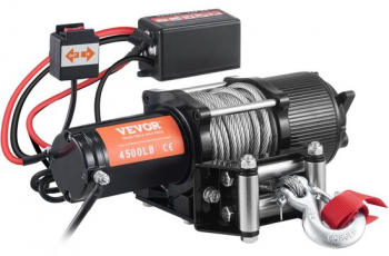 Troliu electric Vevor 12V capacitate 2045 kg Lungime cablu 12 m Telecomanda IP55 
