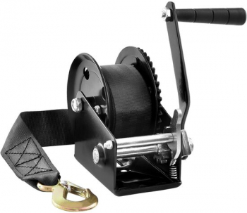 Troliu manual cu banda Vevor 550 Kg clichet cu 2 directii pentru barci ATV-uri Remorci 