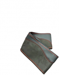 Husa volan cu ac si ata imitatie piele si alcantara marime M culoare Negru cusatura rosie Cod WK-1011 