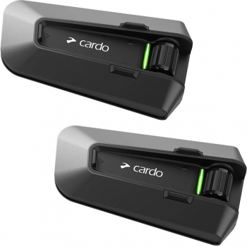 Sistem Comunicare moto Cardo Packtalk EDGE Dual Pack difuzoare JBL Conferinta de pana la 15 rideri simultan distanta pana la 1.6KM 
