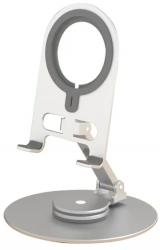 Stand birou Aluminium MTP pentru iPhone Compatibil MagSafe Pliabil Silver 