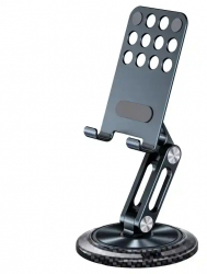 Suport/Stand Telefon/Tableta Aluminium MTP Pliabil 360 grade Inaltime reglabila Compatibil iPhone si iPad Design Fibra Carbon Space Gr 