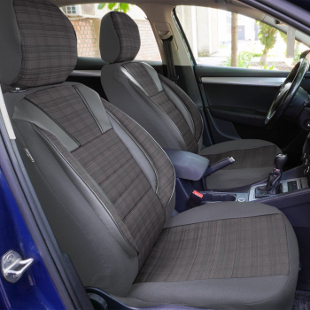 Set Huse Scaune piele si textil compatibile Skoda Octavia 2012-2020 GRI 