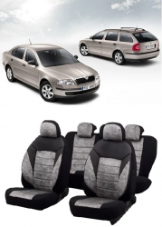 Set huse scaune SKODA OCTAVIA II 2004-2010 Gri 