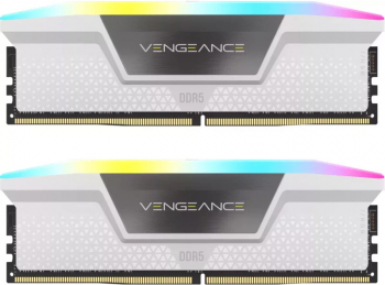 Kit Memorie Corsair Vengeance RGB White 32GB 2x16GB DDR5 6000MHz CL36 Dual Channel Kit CMH32GX5M2E6000C36W