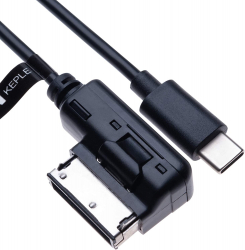 Adaptor audio de la AMI la USB C de 1 m compatibil cu Audi A3 A4 S4 A5 S5 S6 A8 S8 A8-L Q3 Q5 Q7 TT R8 VW Jeta Golf Mk6 T