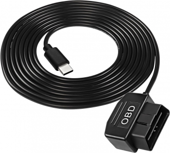 Cablu de alimentare USB-C cu interfata OBD de 3 5 m cu intrerupator si protectie la supradescarcare DC 12-36V pentru camera de bord aut 