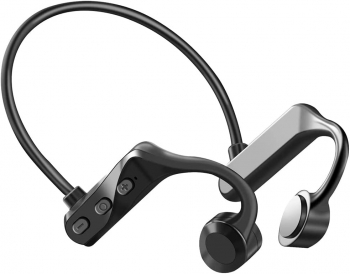 Casti conductie osoasa cu Bluetooth 5.0 sport cu microfon impermeabil IPX7 bone conduction pentru ciclism sala de sport masina 