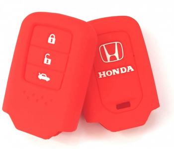 Husa cheie silicon pentru Honda 3 butoane rosu 