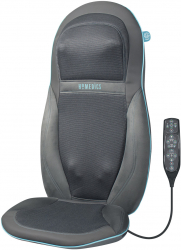 Husa de scaun cu masaj Shiatsu pentru spate si umeri cu gel SGM-1600H-EU HoMedics 6 programe presetate functie caldura telecomanda Gr