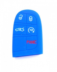Husa silicon carcasa cheie compatibil Citroen 5 butoane albastru 