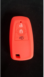 Husa silicon carcasa cheie compatibil Ford 3 butoane rosu 