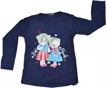 Bluza cu maneca lunga pentru fete OLC SVR 2818B-80 Bleumarin 