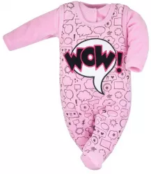 Compleu 2 piese salopeta si bluza pentru fete Koala Wow 07-412 56 cm Roz 