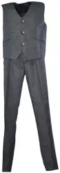 Costum elegant din 3 piese pentru baieti LA Kids LK0108G-152 Gri 