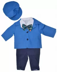 Costum elegant din 6 piese pentru baieti Andreeatex 030623-4 Albastru 