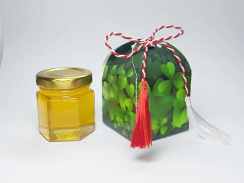 Martisor cu miere set 4 buc. handmade Trifoii norocosi 50 gr/buc - DSBC202006 - 23h Events 