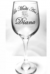 Pahar de vin personalizat prin gravura La Multi Ani - KLTM211007 - 23h Events 