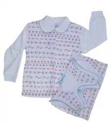 Pijama 2 piese salopeta si bluza pentru baieti Koala K847AL Alb 