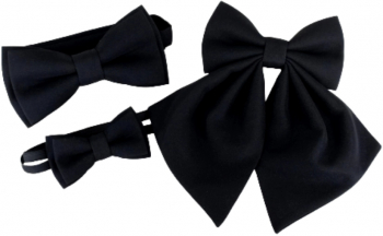 Set 3 papioane Niabi culoarea negru satin de matase IFCJ203007 - 23h Events 