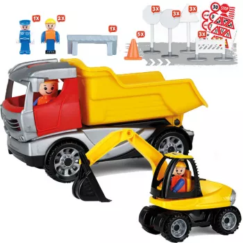 Set masini de constructie si figurine Lena 01631 Multicolor 