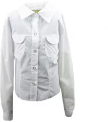 Camasa cu maneca lunga pentru fete Mini Junior CFMJ-22-134 Alb 