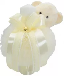 Lumanare eleganta pentru botez 32 x 18 cm Mini Bimbi 090323-CRR Crem 