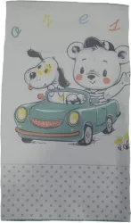 Pled 85 x 85 cm pentru baieti Mini Junior 85-59 Alb 