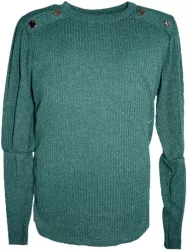Pulover cu maneca lunga pentru fete Moda ART8377-122-128 Verde 