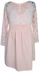 Rochie eleganta cu maneca scurta pentru fete DR MODA 270323-35-146-152 Roz 