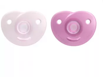 Set 2 suzete ortodontice din silicon Philips Avent Soothie SCF099 22-3-6 Roz 