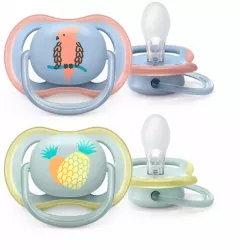 Set 2 suzete ortodontice din silicon Philips Avent Ultra Air SCF085 12 Multicolor 