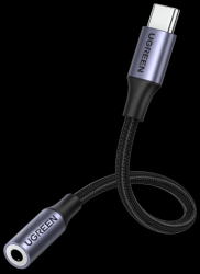 Adaptor audio 10cm TypeC T la 3.5 mm jack M UGREEN 30632 