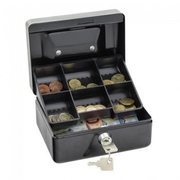 Caseta bani CASH1 80x150x120mm negru 