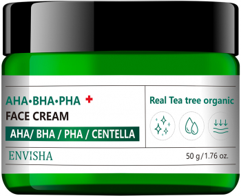 Crema de Fata cu Extract de Ceai Verde Organic si Acid Hialuronic Envisha 50g