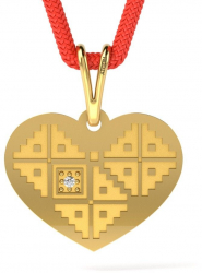 Pandantiv din aur galben model Diamantul Romanesc 