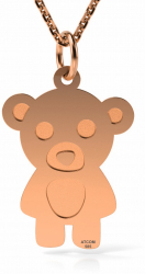 Colier din aur roz model Teddy Bear 
