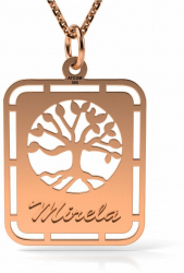 Colier din aur roz model The tree of live 