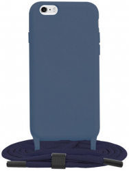 Husa Compatibila cu iPhone 6/ 6S Techsuit Crossbody Lanyard Albastru 