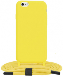 Husa Compatibila cu iPhone 6 / 6S Techsuit Crossbody Lanyard Galben 