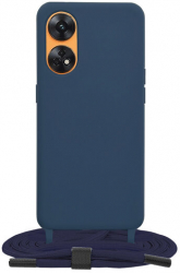 Husa Compatibila cu Oppo Reno8 T Techsuit Crossbody Lanyard Albastru 